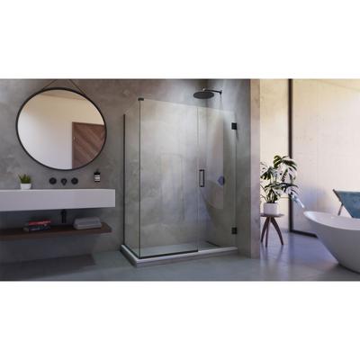 Dreamline DreamLine Unidoor Plus 60 1/2 inch W x 30 3/8 inch D x 72 inch H Frameless Hinged Shower Enclosure in Matte Black SHEN-24605300-09