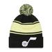 Men's New Era Black Utah Jazz Chilled Cuffed Knit Hat with Pom