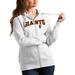 Women's Antigua White San Francisco Giants Team Logo Victory Full-Zip Hoodie