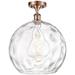 Athens Water Glass 14" Semi-Flush Mount - Copper - Clear Water Glass