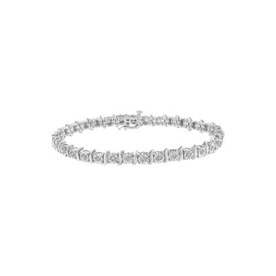 Women's Sterling Silver Diamond Scurve Link Miracl...