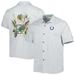 Men's Tommy Bahama Gray Indianapolis Colts Coconut Point Frondly Fan Camp IslandZone Button-Up Shirt