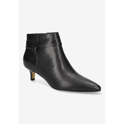 Extra Wide Width Women's Jani Bootie by Bella Vita in Black Leather (Size 7 WW)