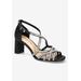 Extra Wide Width Women's Aliette Sandals by Bella Vita in Black Metallic (Size 9 WW)