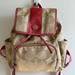 Coach Bags | Coach Signature Stripe Backpack, Pink Trim | Color: Pink/Tan | Size: Os