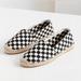 Urban Outfitters Shoes | Brand New Urban Outfitters Checkered Espadrilles Flats Loafers Size 10 | Color: Black/White | Size: 10