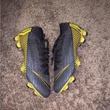 Nike Shoes | Nike Mercurial Vapor 12 Elite Fg Soccer Cleats Acc Sz4 | Color: Gray/Yellow | Size: 4