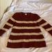 J. Crew Sweaters | J. Crew 100% Wool Sweater | Color: Cream/Red | Size: Xs