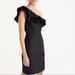 J. Crew Dresses | J. Crew Black One Shoulder Ruffle Cocktail Dress | Color: Black | Size: 8 Tall