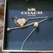 Coach Jewelry | Coach Gold Plated Swarsowski On C Adj Bracelet Gorgeous Boxed | Color: Gold/White | Size: Os