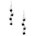 Kate Spade Jewelry | Kate Spade Black Paw Print Linear Earrings | Color: Black/Silver | Size: Os