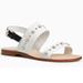 Kate Spade Shoes | Kate Spade Stillwell White Tumbled Leather Studded Sandals | Color: Black/White | Size: 7.5