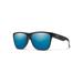 Smith Lowdown XL 2 Sunglasses Matte Black Frame ChromaPop Polarized Blue Mirror Lens 20151400360QG