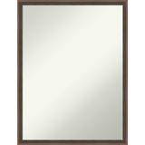 Loon Peak® Casey-Lea Wood Framed Wall Mounted Accent Mirror in Matte Wood in Brown | 25.25 H x 19.25 W x 1.75 D in | Wayfair