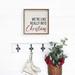 The Holiday Aisle® We're Like Really Into Christmas White Wood in Brown/White | 24 H x 24 W x 1.5 D in | Wayfair FC8EA949783E48F4A9492810A750931B