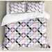 East Urban Home Geometric Circle New Age Style Dynamic Contrast Bands Diagonals Fractals Art Print Image Duvet Cover Set Microfiber | Queen | Wayfair