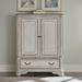 European Traditional Door Chest In Antique White Base w/ Weathered Bark Tops - Liberty Furniture 244-BR42