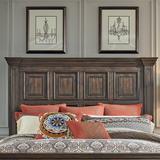 Traditional King Mansion Headboard In Brownstone Finish w/ Heavy Distressing - Liberty Furniture 361-BR15
