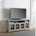 Farmhouse Entertainment TV Stand In Antique White Finish w/ Tobacco Tops - Liberty Furniture 824-TV66