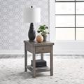 Farmhouse Drawer Chair Side Table In Dusty Charcoal Finish w/ Heavy Distressing - Liberty Furniture 406-OT1023