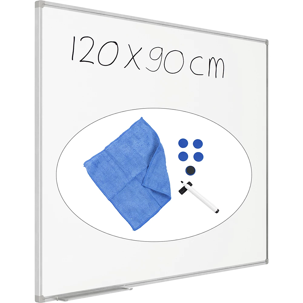 Kit tableau blanc avec accessoires eurokraft basic