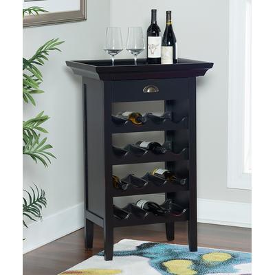 Linon Home Cabinets Black - Black Wine Cabinet