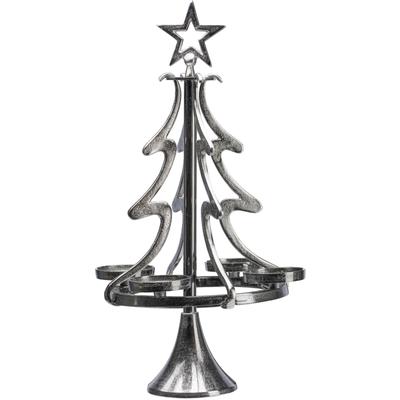 Adventsleuchter MY HOME "Tannenbaum, Weihnachtsdeko", grau (anthrazit), H:99,00cm Ø:56,00cm, Aluminium, Kerzenhalter, Kerzenständer aus Aluminium, Höhe 99 cm Image