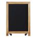 Flash Furniture Millworks Freestanding Tabletop or Wall Mount Magnetic Chalkboard Porcelain/Wood in Black/Brown | 12 H x 9.5 W x 1.88 D in | Wayfair