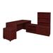 Regency Legacy Hi-Low L Desk w/ Open Hutch & Single Mobile Pedestal Wood in Black | 56 H x 71 W x 80 D in | Wayfair LLDLCMPH7135MH
