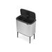 Brabantia Bo Touch Top Dual Compartment Recycling Trash Can, 3 + 6 Gallon (9 Gallon Capacity) in Gray | 26.8 H x 21.3 W x 12.3 D in | Wayfair