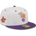 Men's New Era White/Purple Oakland Athletics 30th Season Grape Lolli 59FIFTY Fitted Hat