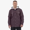 Dickies Men's Duck Hooded Shirt Jacket - Maroon Size S (TJ203)