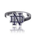 Dayna Designs Notre Dame Fighting Irish Bypass Enamel Silver Ring