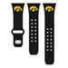 Black Iowa Hawkeyes Logo Silicone Apple Watch Band