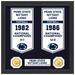 Highland Mint Penn State Nittany Lions 12" x 15" Two-Time Football National Champions Banner Collection Photo