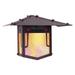 Arroyo Craftsman Pagoda 7 Inch Tall 1 Light Outdoor Wall Light - PDW-9-GRC-VP