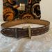 Anthropologie Accessories | Anthropologie Linea Pelle Brown Leather Belt | Color: Brown/Cream | Size: Xs 25”-29” Waist