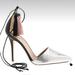 J. Crew Shoes | Jcrew Roxie Crackle Leather Ankle Pump In Metallic Silver Size 7 12 | Color: Silver | Size: 7.5