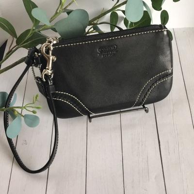 Coach Bags | Coach Retired Black Leather Wristlet (Rare) | Color: Black | Size: 6 1/2” W X 4” H X 1/2” D