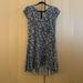 J. Crew Dresses | J. Crew Mercantile Navy Floral Faux-Wrap Ruffle Hem Mini Dress 10 | Color: Blue/White | Size: 10