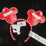 Disney Accessories | Disney Parks 2021 Holiday Gingerbread Mickey Mouse Ears | Color: Red | Size: Os