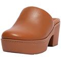 Fitflop Damen Pilar Leather Platform Mules Hausschuh, Light Tan, 39 EU