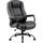 Boss Heavy Duty Executive Office Chair with Arms - Leather - High Back - Black