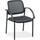 Lorell Mesh Guest Chair, 24&quot;W x 23-1/2&quot;D x 32-3/4&quot;H, Black Leather Seat