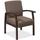 Lorell Deluxe Fabric Guest Chair, 24&quot;W x 25&quot;D x 35-1/2&quot;H, Expresso Frame/Taupe Seat