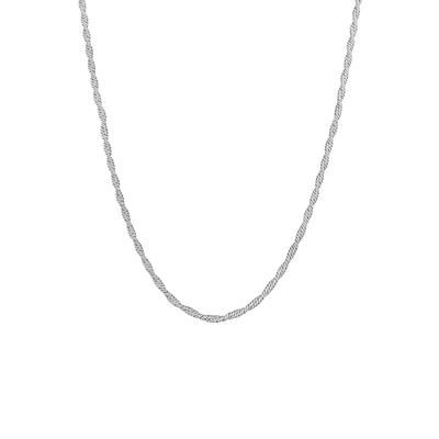 KUZZOI Herren Basic Kordelkette Gedreht 925 Silber Image