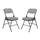 National Public Seating 3200 Series Deluxe Upholstered Folding Chairs, Charcoal Gray, Set Of 2 Chairs