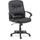 Lorell&reg; Chadwick Bonded Leather Mid-Back Chair, Black