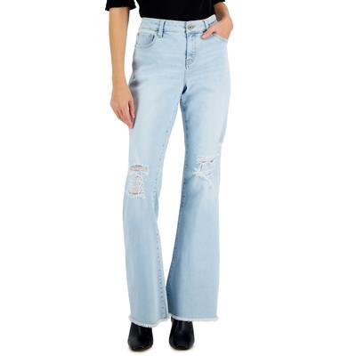 Mango Women's Mid-Rise Flared Jeans - White | SheFinds