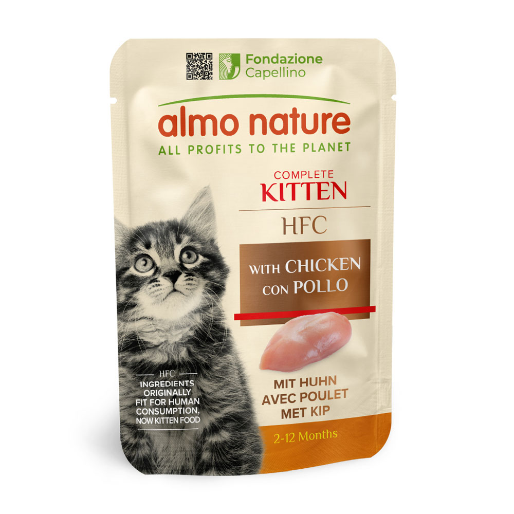Almo Nature HFC Kitten con Pollo 24 x 55 g Alimento umido per gatti - 24 x 55 g